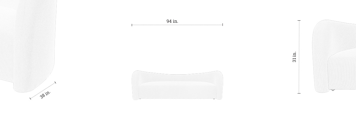 Bow Sofa - Resort dimensions